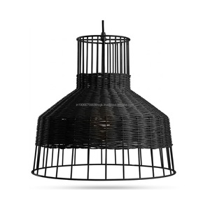 โคมไฟแขวนเพดานหวายสานมือ AG Elements โครงโลหะ |   ดีไซน์การทอแบบธรรมชาติ |   การตกแต่งบ้านสไตล์โบโฮสมัยใหม่สำหรับงานแต่งงานในเทศกาลดีวาลี - Product Image 1