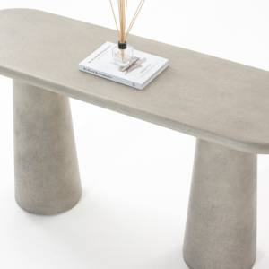 Mesa Consola de Concreto Greige Vertex de Vandana Sierra, Mueble de Acento Moderno y Minimalista - Product Image 6