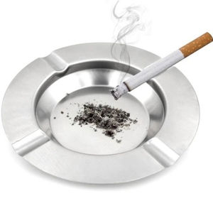 Cenicero de Cigarrillos Metálico Redondo, Hecho a Mano, con Acabado Plateado, Accesorios para Fumar, Cenicero para Cigarros, Precio al por Mayor - Product Image 3