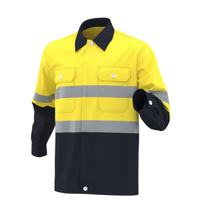 Hi Vis Construction Safety Polo Shirt Industrial Workwear High Visibility Protection for <b>Builders</b> - Product Image 3