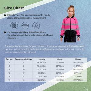 Veste à capuche réfléchissante pour enfants garçons 6-16 personnalisé en gros à manches longues sweat-shirt à capuche pour filles - Product Image 6
