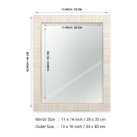 Miroir moderne en bois avec incrustations en os pour la décoration intérieure de luxe