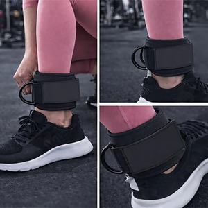 Sangles de cheville personnalisées en néoprène/nylon et acier, respirantes, antidérapantes, de haute qualité, pour la musculation et le fitness, en cuir, pour haltérophilie - Product Image 2