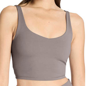 Soutien-gorge de sport pour femme en Spandex de haute qualité, respirant, anti-humidité, à maintien élevé, avec logo frontal et bretelles réglables, idéal pour le yoga - Product Image 4