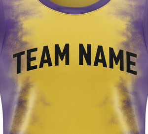 Conjunto de Camiseta de Baloncesto Personalizada con Degradado Amarillo y Morado, Sin Mangas, Cuello Redondo, Sublimada, Unisex, para Adultos, Ropa Deportiva, Absorbe la Humedad - Product Image 6