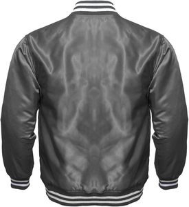 Vestes de sport d'équipe personnalisées en gros, blanches et bleues, vestes de baseball personnalisées pour hommes, vestes en satin de qualité supérieure personnalisées - Product Image 2