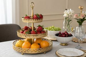 Elegante y brillante soporte de metal de 3 niveles para pasteles, moderno expositor de postres y cupcakes, ideal para eventos, fiestas, hogar, hotel, restaurante. - Product Image 2