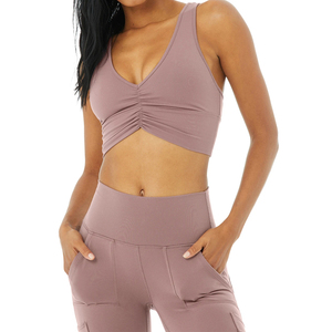 Conjunto de Yoga para Mujer con Logotipo Personalizado, Ropa Deportiva para Gimnasio, Bra Deportivo Sin Costuras, Leggings de Cintura Alta, Ropa Deportiva, Traje de Yoga, Venta al Por Mayor - Product Image 4