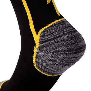 <b>Men's</b> <b>Black</b> Knee High Athletic <b>Socks</b> Knitted Spandex Polyester Breathable Solid Color Sports Regular Fit Summer Style OEM/ODM - Product Image 3