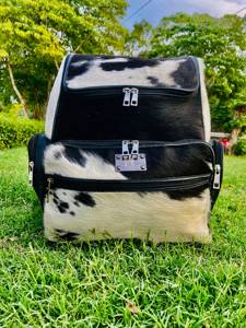 Handmade Cowhide Leather Hair On Backpack Travel Laptop Rucksack Vintage School Bag Durable Design LHBP-0033 - Product Image 6