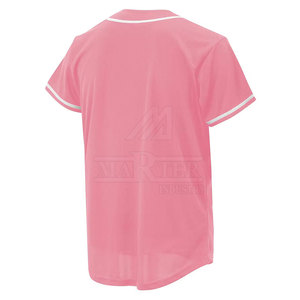 เสื้อเบสบอลคุณภาพสูง ผลิตจากผ้าโพลีเอสเตอร์/คอตตอน แขนสั้น แห้งเร็ว น้ำหนักเบา ระบายอากาศได้ดี เหมาะสำหรับทีม - Product Image 4