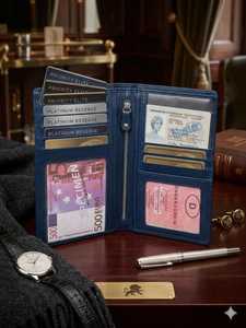 Elegante Porta Pasaportes de Cuero Genuino con Bloqueo RFID, Cartera de Viaje, Funda Ecológica para Documentos de Uso Diario - Product Image 6