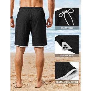 Shorts de jogging vintage délavés et déchirés pour homme, style streetwear, effet soleil et acide, pour le sport et l'extérieur - Product Image 4