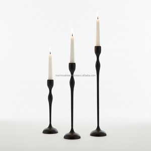 Hot Selling Black Aluminum Metal <b>Candle</b> <b>Holder</b> for Home Decoration Christmas and Easter <b>Tall</b> Manufacturer Exporter - Product Image 1