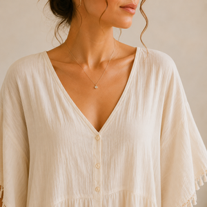 Ensemble de pyjama décontracté d'été pour femme en gaze de coton respirante, style musulman - Product Image 3