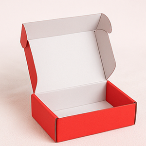 Chic Custom Logo Red Corrugated Cosmetic Mailer Box Premium <b>Paper</b> Packaging for Beauty Products Gifts and Ecommerce Shipping - Product Image 3