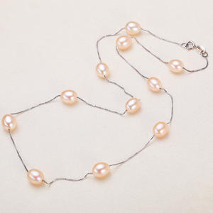 Light Luxury Copper <b>Gold</b>-<b>Plated</b> Niche Design Water Droplet Pearl <b>Necklace</b> Freshwater Starry Collarbone <b>Chain</b> <b>Necklace</b> - Product Image 2