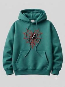 Sweat à capuche oversize pour homme, motif dessin animé Génération Z, en polyester/coton, pour la mode streetwear moderne - Product Image 5