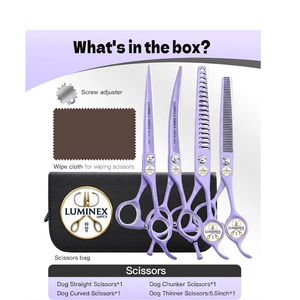 Premium Pet Grooming <b>Scissors</b> Set – Made from High-Quality Stainless Steel, Professional <b>Dog</b> & Cat Hair Cutting Kit with Case - Product Image 2