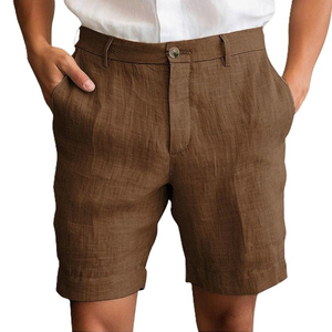 Shorts pour hommes personnalisés, très demandés sur le marché, en coton non tissé polaire uni, séchage rapide, taille élastique, pour la gym et la course à pied, vente en gros - Product Image 1