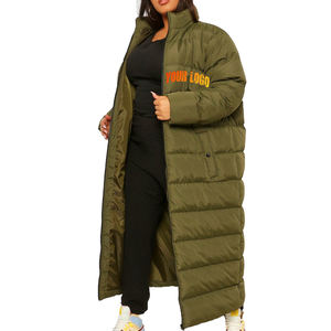 Chaquetas Acolchadas Verdes OEM para Mujer, Chaqueta de Invierno, Abrigo de Invierno para Mujer, Abrigos de Invierno Cálidos y a la Moda, Chaqueta de Plumón - Product Image 1