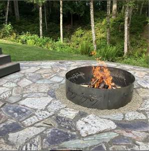 Modern <b>Outdoor</b> Garden Iron <b>Fire</b> Pit Ring Wood Burning Metal Bonfire <b>Outdoor</b> <b>Fire</b> Pit <b>Table</b> Portable Design Customizable Sizes - Product Image 5