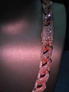 Collar de eslabones cubanos con incrustaciones de moissanita VVS amarilla talla baguette, de moda, el más vendido, estilo Hip Hop, lujo llamativo - Product Image 2