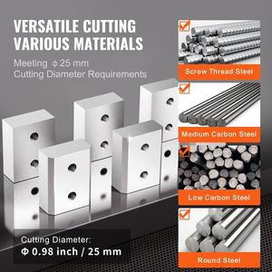 Lame di Ricambio per Tagliabarre Elettrico, 6 Pezzi, Diametro di Taglio 25mm (1 Pollice), Lame Idrauliche Dure HRC58-60, Utensili per Barre d'Armatura - Product Image 3