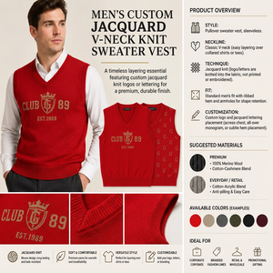 Gilet en laine à col roulé pour homme, bleu marine, avec fermeture éclair, motif géométrique, sans manches, anti-boulochage, pour l'automne - Product Image 2