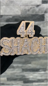 CONCEPTION Joyería Urbana, Cadena de Rapper Chapada en Oro de 18K sobre Plata 925, con Moissanita VVS Corte Baguette GRA, Cadena con Nombre Estilo Hip Hop - Product Image 4