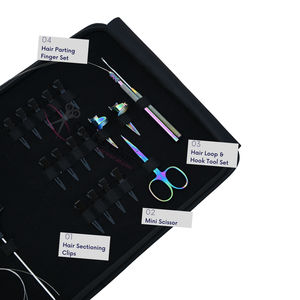 Kit d'outils pour extensions capillaires Rainbow avec pince à micro-perles de 5 pouces, enfileur de boucles, peigne à queue et ensemble de doigts de séparation - Product Image 3