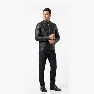 Blouson Bomber en Soie pour Homme, Design Moderne, Respirant, Vêtement d'Extérieur Hiver, Nouvelle Arrivée 2026, Veste en Cuir en Gros - Product Image 3