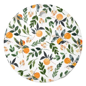 Planche à découper imprimée en émail artisanal pour le petit-déjeuner ustensile de cuisine en bois pour la coupe de fromage et de fruits produit en gros - Product Image 1