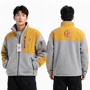 เสื้อแจ็คเก็ตขนแกะผู้ชาย ผ้าเนื้อนุ่มพรีเมียม อุ่นสบาย ปิดด้วยซิปเต็มตัว สวมใส่สบาย เหมาะสำหรับกิจกรรมกลางแจ้งในฤดูหนาว รับผลิตแบบ OEM - Product Image 6
