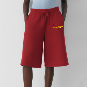 Shorts pour femmes en coton molletonné à taille haute élastique, style vintage, en tissu éponge, séchage rapide, respirant, avec logo personnalisé, vente en gros - Product Image 4