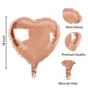 Kit de Decoración Premium para Futuro Novio |   48 Globos de Corazón en Color Oro Rosa y Blanco |   Cinta para el pelo con diseño de banderín/cortina - Product Image 5