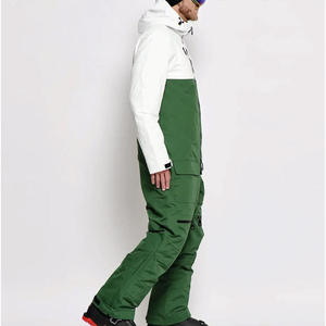 Combinaison de ski pour homme avec design à panneaux verts et blancs, imperméable, une pièce, combinaison de snowboard, vêtements d'hiver de haute qualité - Product Image 3