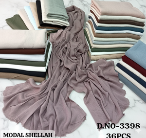 Découvrez l'élégance ultime avec notre collection de stoles en modal Shellah de qualité supérieure. Doux, respirant et élégant pour toutes les occasions. - Product Image 1