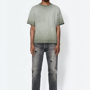 T-shirt surdimensionné personnalisé pour homme, 100% coton, style streetwear hip-hop, tissu polaire à séchage rapide - Product Image 2