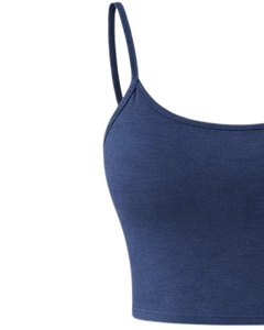 Women's Navy Blue 2-Piece <b>Set</b> Sleeveless Crop Top Drawstring Shorts Solid Knitted Breathable Mesh Lace High Support Casual - Product Image 3