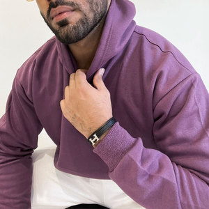 Sudadera con Capucha Clush Industries para Hombre, Estilo Urbano, Hombros Caídos, Transpirable, Básica, Mezcla de Algodón Grueso, de Secado Rápido - Product Image 2