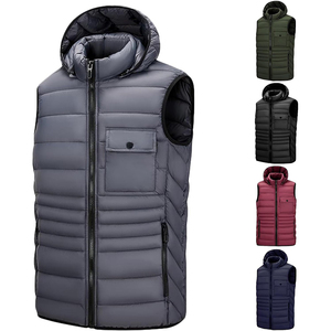 Latest Custom Puffer Vest <b>Warm</b> Winter Casual Clothes Padded Waistcoat Waterproof Outdoor Wears Quilted Hooded Puffer Vests Gilet - Product Image 1