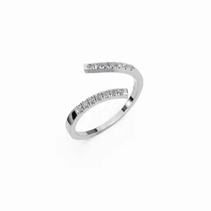 <b>Split</b> Elegance Lab Grown Diamond <b>Ring</b> 14 Brilliant Cut Diamonds IGI Certified VVS Clarity 14K Gold Luxury Women's Wedding <b>Ring</b> - Product Image 4