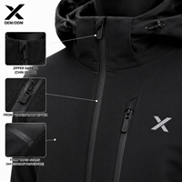 Veste softshell à capuche pour homme X Sports City |   Veste coupe-vent respirante unie et résistante à l'eau pour activités sportives en extérieur