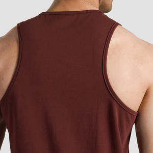 Débardeurs pour hommes en coton biologique naturel respirant, personnalisables OEM, couleur unie, débardeurs d'été sans manches, débardeurs de yoga pour hommes - Product Image 5