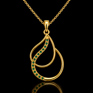 Pendentif délicat fait main en zircon plaqué or rose 18 carats pour femme, cadeau de mariage pour maman - Product Image 2