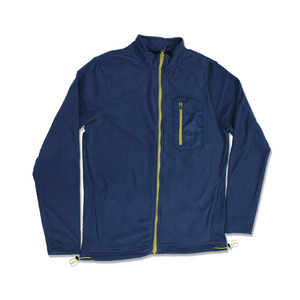 Suéter Personalizado de Talla Grande para Hombre, Tejido en Poliéster/Algodón, Teñido, con Cierre de Cremallera, Cuello Alto, Manga Larga, Liso - Product Image 3