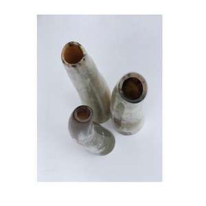 Juego de Jarrones de Flores de Cuerno de Búfalo Antiguo, Hechos a Mano, de Cuerno Natural, Adorno para el Hogar, Dos Tamaños, Estilo Rústico, Decorativo para Uso Doméstico - Product Image 4
