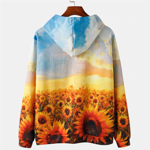 เสื้อฮู้ดดี้พิมพ์ลายสีสันสดใสสำหรับผู้ชาย แฟชั่นไซส์ใหญ่ ดีไซน์ใหม่ - Product Image 2