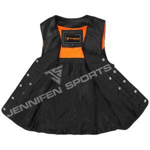 Chaleco de Motocicleta Clásico de Piel de Cordero Auténtica para Mujer, Corte Ajustado, Ropa de Invierno, Chaqueta Casual de Motociclista con Cierre de Botones - Product Image 6
